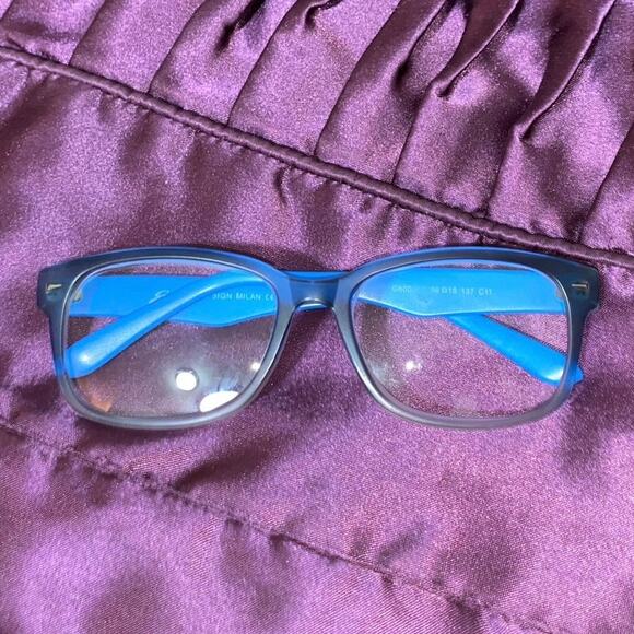 Oval Blue Gray Ombre Eyeglasses FRAMES ONLY Design Milan Full Frame Gattinoni - Picture 1 of 11